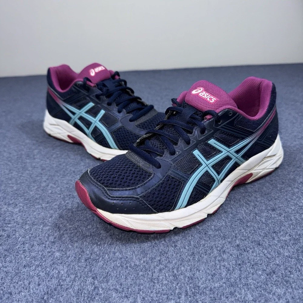 ASICS Gel-Contend 4 Ortholite Running Athletic Shoes Blue T765N Women's Size 6.5